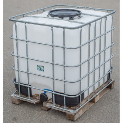 IBC nádrž 1000L NOVÁ natur 40cm na dřevě