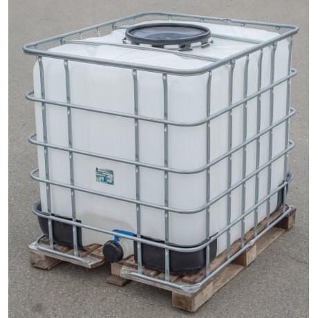 IBC nádrž 1000L NOVÁ natur 40cm na dřevě