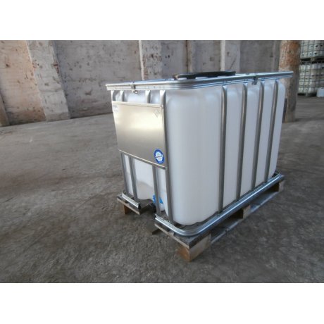 IBC nádrž 600L NOVÁ natur 40cm na dřevě