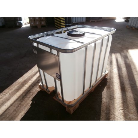 IBC nádrž 600L NOVÁ natur 22cm na dřevě