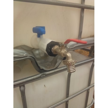 IBC redukce z DN50 na zahradní mosazný kohout 1 "