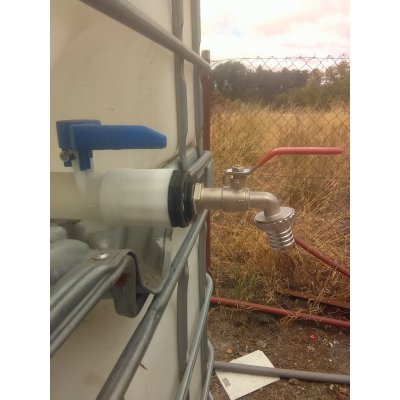 IBC redukce z DN50 na zahradní mosazný kohout 1 "