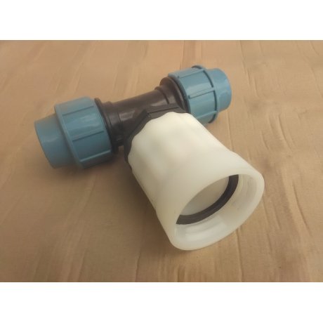 IBC redukce DN 50 hrubý zavit  ( S60/6 ) na PPS Trubku - T kus