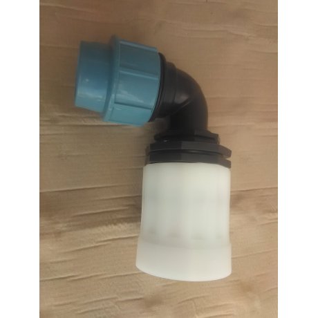 IBC redukce DN 50 hrubý zavit  ( S60/6 ) na PPS Trubku - KOLENO