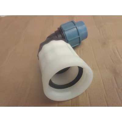 IBC redukce DN 50 hrubý zavit  ( S60/6 ) na PPS Trubku - KOLENO