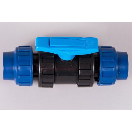 Plastová svěrná spojka - tvarovka 32mm kohout kulový