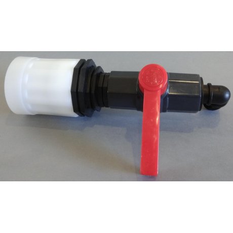 IBC redukce z DN50 ( S60x6 ) na zahradní plastový kohout 1 "