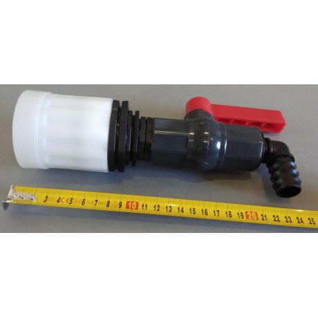 IBC redukce z DN50 ( S60x6 ) na zahradní plastový kohout 1 "