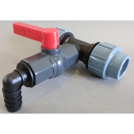 PPS T- redukovaný z 32mm na plastový kohout 1"
