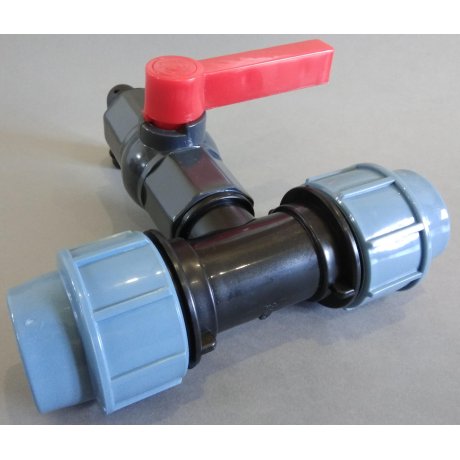 PPS T- redukovaný z 32mm na plastový kohout 1"