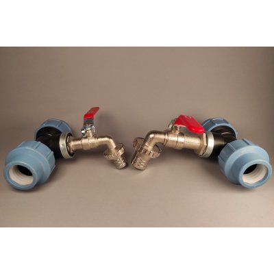 kompresní spojka s mosazným kohoutem