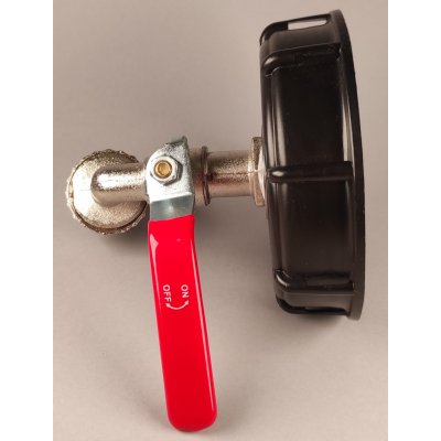 IBC redukce S100x80 s mosazným kohoutem