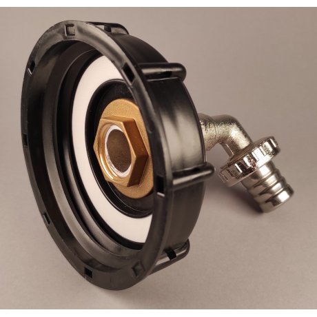 IBC redukce S100x80 s mosazným kohoutem