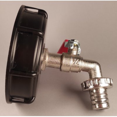 IBC redukce S100x80 s mosazným kohoutem