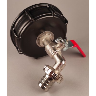 IBC redukce S100x80 s mosazným kohoutem