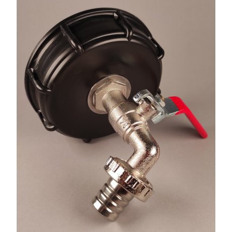 IBC redukce S100x80 s mosazným kohoutem