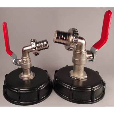 IBC redukce S100x80 s mosazným kohoutem