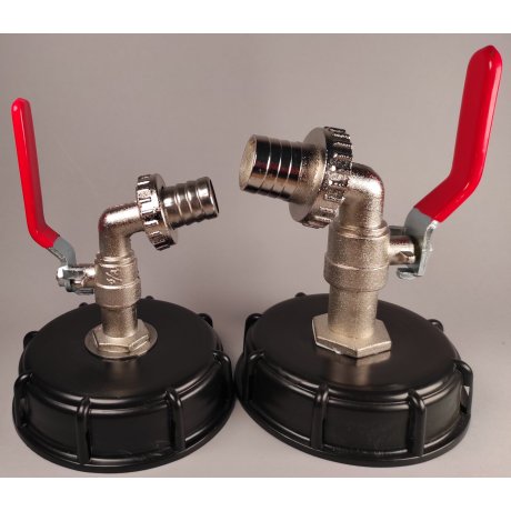 IBC redukce S100x80 s mosazným kohoutem