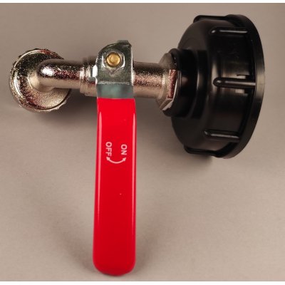 IBC redukce DN50 hrubý (S60x6 ), mosazný kohout 3/4"