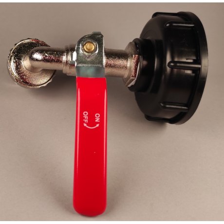 IBC redukce DN50 hrubý (S60x6 ), mosazný kohout 3/4"