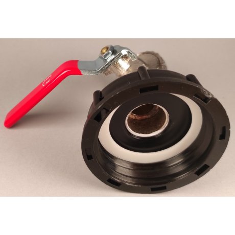 IBC redukce DN50 hrubý (S60x6 ), mosazný kohout 3/4"