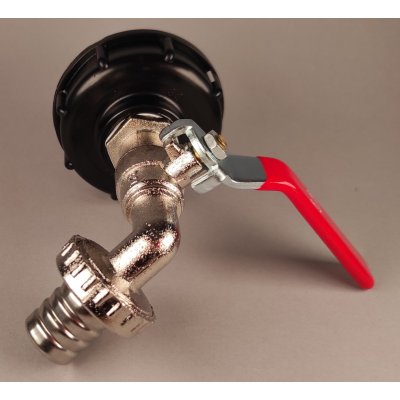 IBC redukce DN50 hrubý (S60x6 ), mosazný kohout 3/4"