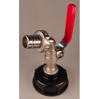 IBC redukce DN50 hrubý (S60x6 ), mosazný kohout 3/4"