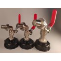 IBC redukce DN50 hrubý (S60x6 ), mosazný kohout 3/4"