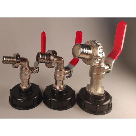 IBC redukce DN50 hrubý (S60x6 ), mosazný kohout 3/4"