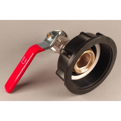 IBC redukce DN50 jemný závit BSP na 3/4" kohout mosazný