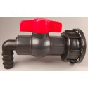 IBC redukce DN50 hrubý, plastový kohout 1"