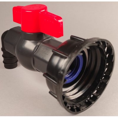 IBC redukce DN50 hrubý, plastový kohout 1"