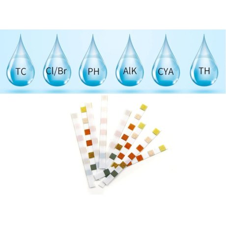 Testovací proužky bazénové vody 6v1 50ks