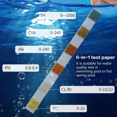 Testovací proužky bazénové vody 6v1 50ks