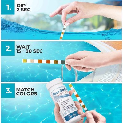 Testovací proužky bazénové vody 6v1 50ks