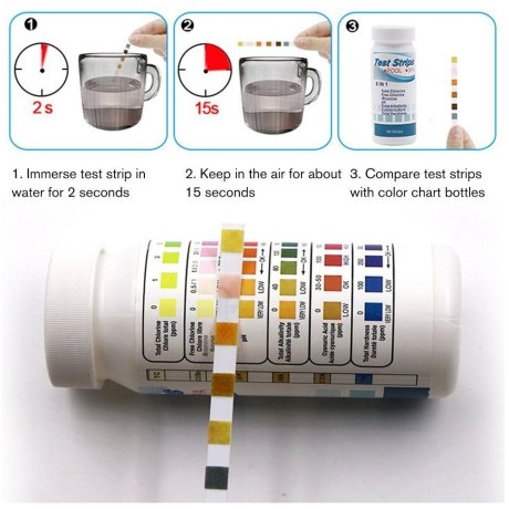Testovací proužky bazénové vody 6v1 50ks