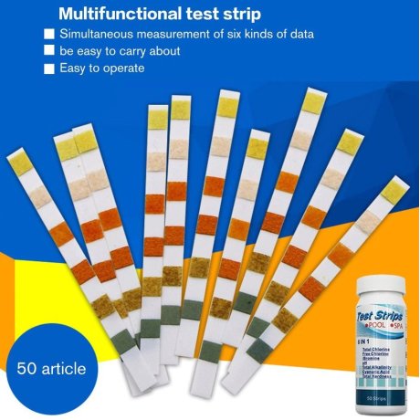 Testovací proužky bazénové vody 6v1 50ks