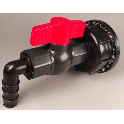 IBC redukce DN50 hrubý, plastový kohout 3/4"
