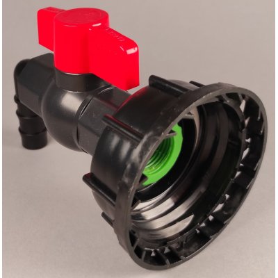 IBC redukce DN50 hrubý, plastový kohout 3/4"
