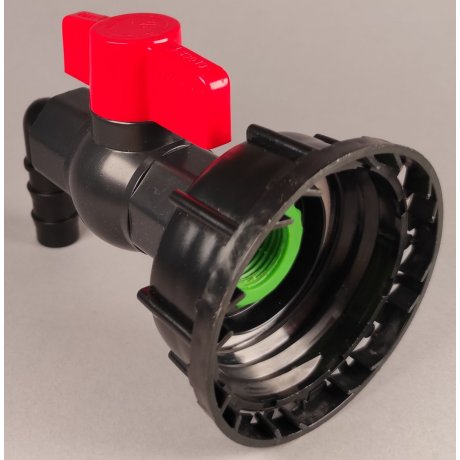 IBC redukce DN50 hrubý, plastový kohout 3/4"
