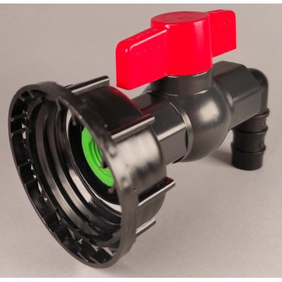 IBC redukce DN50 hrubý, plastový kohout 3/4"