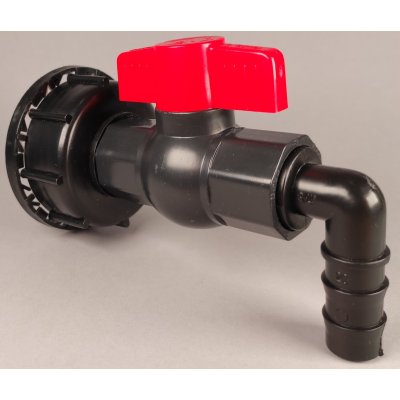 IBC redukce DN50 hrubý, plastový kohout 3/4"