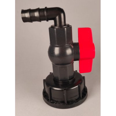 IBC redukce DN50 hrubý, plastový kohout 3/4"