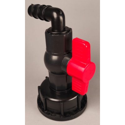 IBC redukce DN50 hrubý, plastový kohout 3/4"