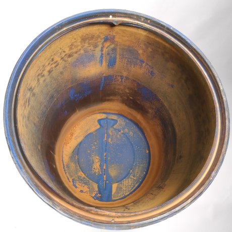 sud plastový 220L modrý odříznutý bazar| www.nadrze.navsechno.cz