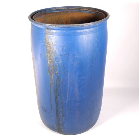 sud plastový 220L modrý odříznutý bazar| www.nadrze.navsechno.cz