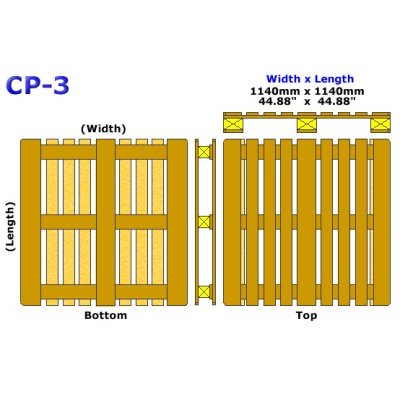 Paleta CP3 dřevěná 114x114cm