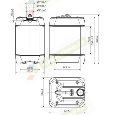Канистра пластиковая 10л натуральная с сертификацией ООН.