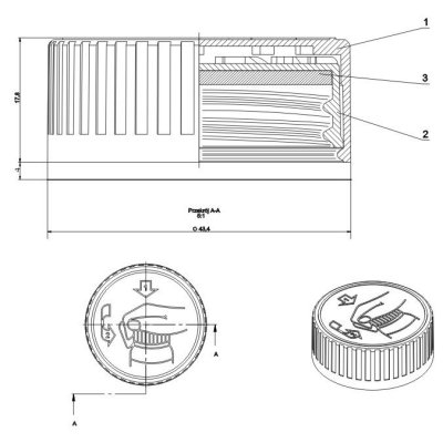Plastična boca od 1 l, prirodna, s UN certifikatom