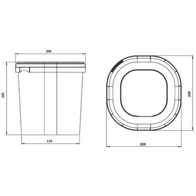 Складное ведро объемом 5,8 л.